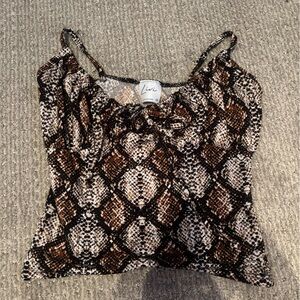 Livi Active Brown Snake Print Tank Top
